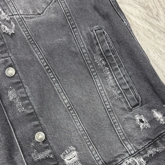 We The Free Charcoal Jean Jacket - Picture 3 of 5